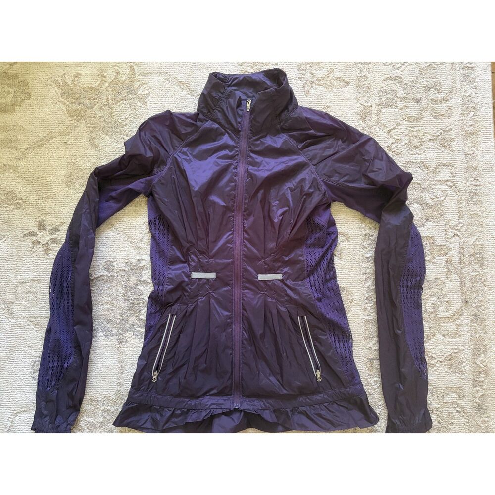 Lululemon Purple Run Wild Jacket Mesh Running Workout Casual Jacket